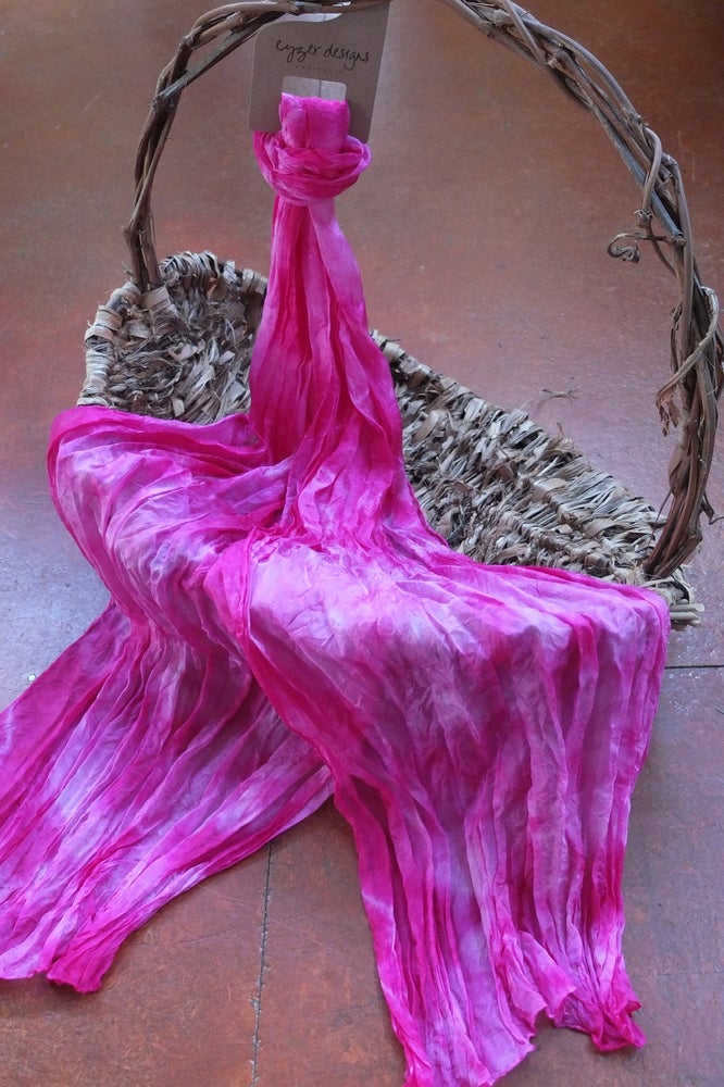 Boronia - Crinkle Silk Pongee Scarf