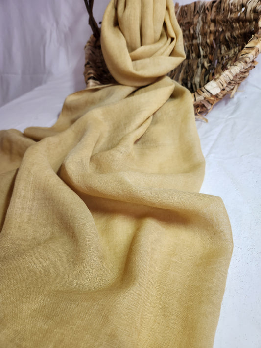 Light Honey - Natural Dyed - Wool Scarf #64