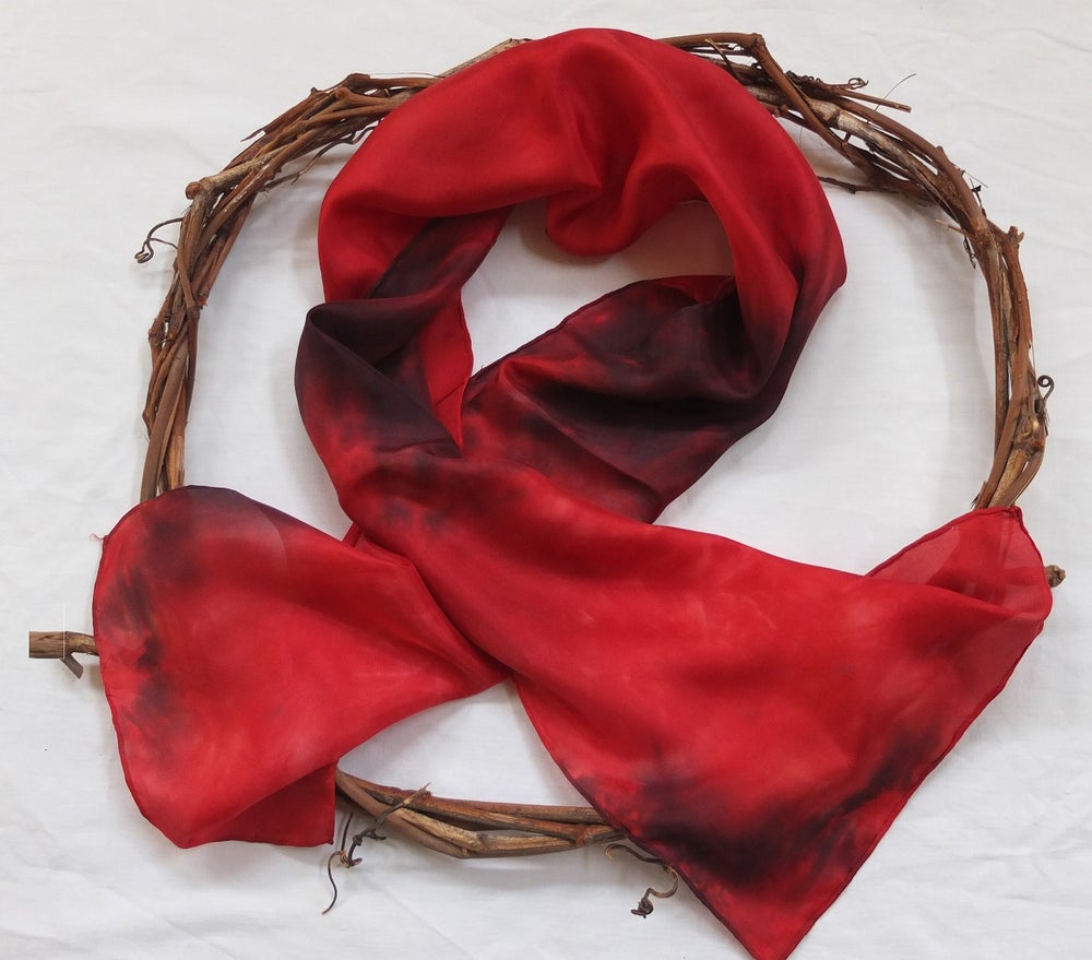 Bushfire - Silk Habotai Scarf