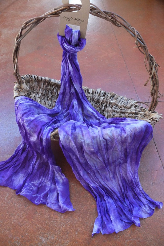 Hardenbergia - Crinkle Silk Pongee Scarf