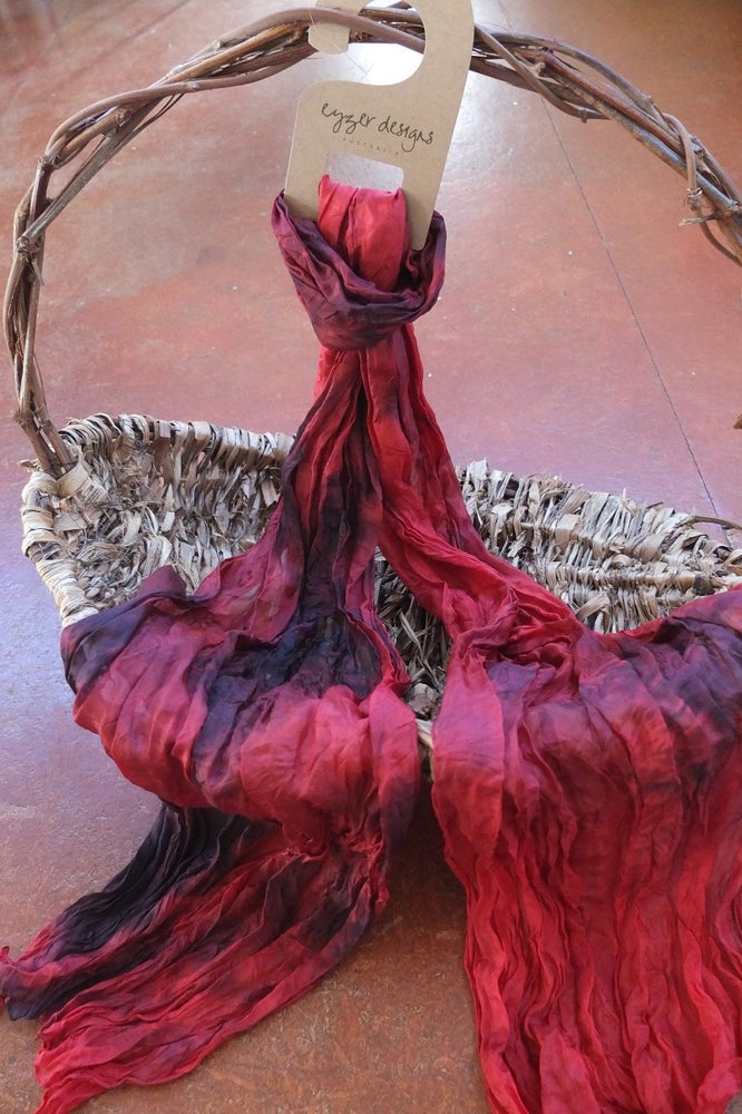 Bushfire - Crinkle Silk Pongee Scarf