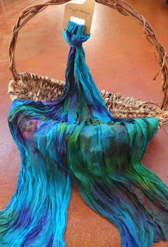 Opal - Crinkle Silk Pongee Scarf