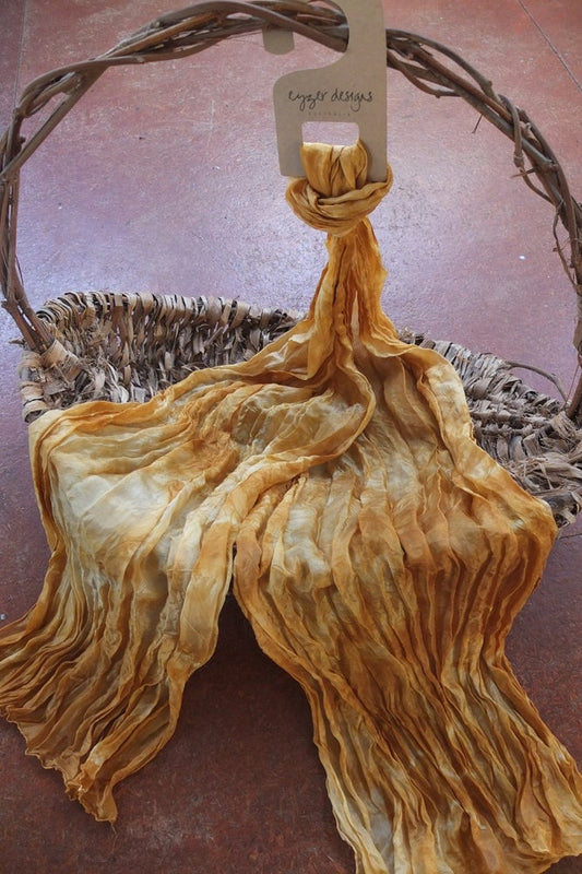Desert Noon - Crinkle Silk Pongee Scarf
