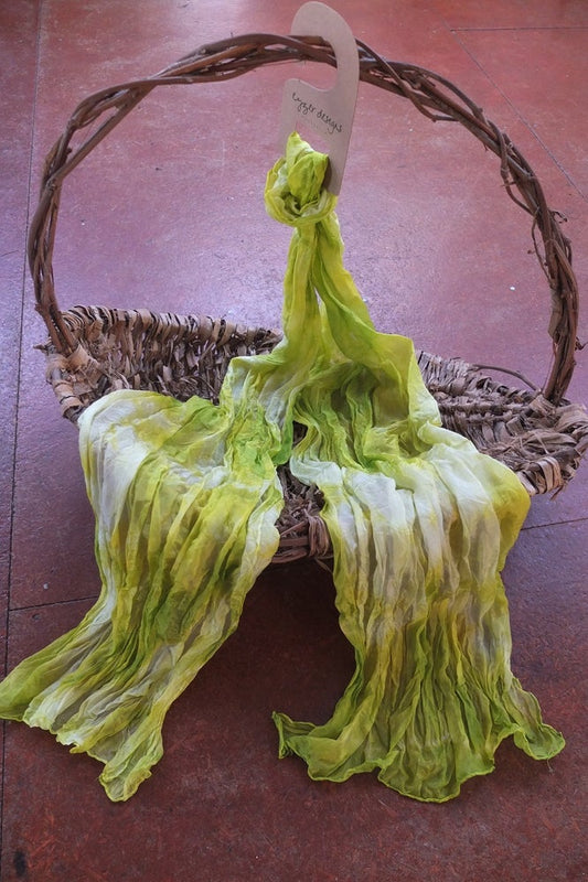 Granny Smith - Crinkle Silk Pongee Scarf